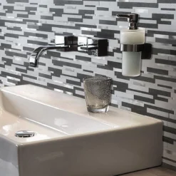 Bond Tile Easy Luxe Metalway Gray 11.81 In. X 11.81 In. SPC Peel And Stick Tile (0.96 Sq. Ft. / Sheet) -Ryobi Ceramic Shop 01e6736e 1915 472a b638 cdd63cac1441.1485a04735da7f2454c13b50697f4dce 1800x1800