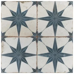 Merola Tile Kings Star Blue 17-5/8"x17-5/8" Ceramic F/W Tile 22 Merola Tile Kings Star Blue 17-5/8"x17-5/8" Ceramic F/W Tile -Ryobi Ceramic Shop 0b6af33144c945f285adbc373b1da813 1800x1800