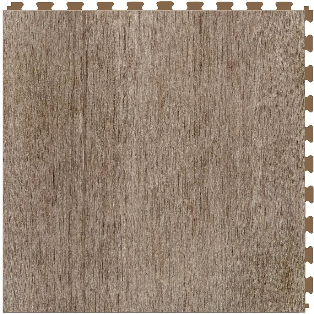 Perfection Floor Tile Deadwood Collection Millhouse/Satin 20-in X 20-in Water Resistant Interlocking Luxury Flooring (16.7-sq Ft) 1 Perfection Floor Tile Deadwood Collection Millhouse/Satin 20-in X 20-in Water Resistant Interlocking Luxury Flooring (16.7-sq Ft)