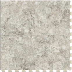 Perfection Floor Tile Breccia Collection Breccia Crema/Satin 20-in X 20-in Water Resistant Interlocking Luxury Flooring (16.7-sq Ft) -Ryobi Ceramic Shop 14864210 1800x1800