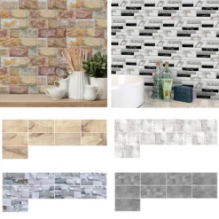 3D Self-Adhesive Kitchen Wall Tiles Room Mosaic Tile Sticker Peel Stick Decals 9/27/54Pcs