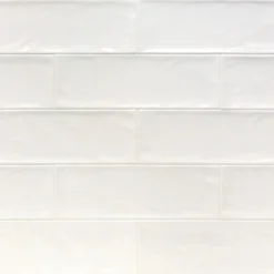 Pacific White 4 In. X 12 In. Polished Ceramic Subway Wall Tile (33 Pieces 10.76 Sq. Ft. / Box)