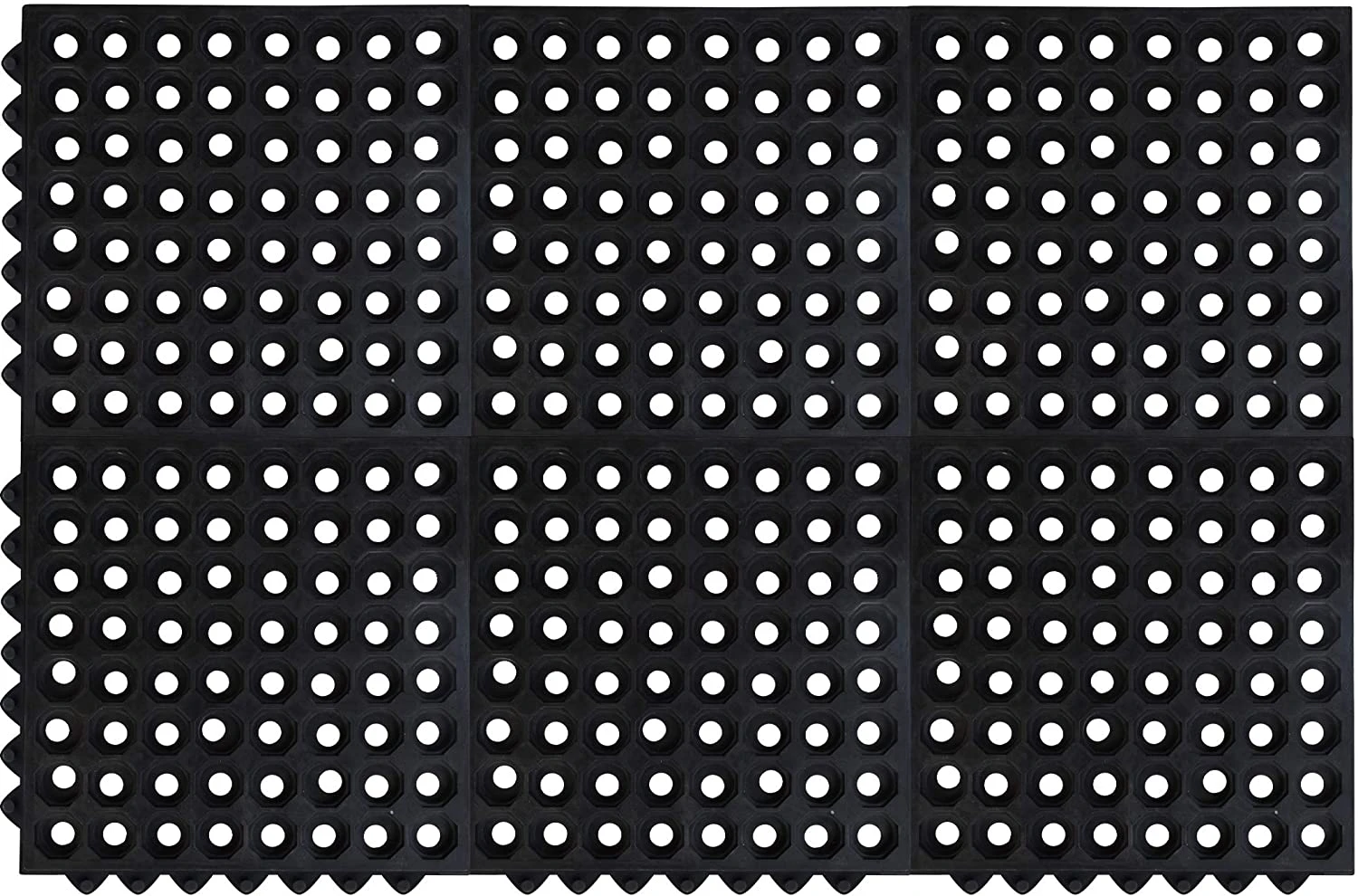 SafetyCare Interlocking Rubber Mat Tiles - 6 Tiles 1 SafetyCare Interlocking Rubber Mat Tiles - 6 Tiles