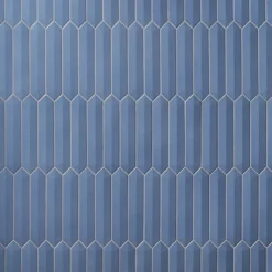 Lois 3D Blue Polished 2.6 In. X 13 In. Elongated Hex Ceramic Wall Tile (9.04 Sq. Ft./ Case)