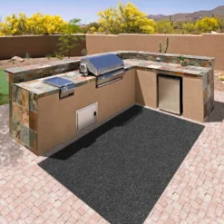 Heavy-Duty Ribbed Indoor/Outdoor Carpet With Rubber Marine Backing - Charcoal Black 6' X 10' - Several Sizes Available - Carpet Flooring For Patio, Porch, Deck, Boat, Basement Or Garage -Ryobi Ceramic Shop 339d74d4 e781 41d6 8291 7438be95fe64 1.35459d166ad0630e96a176d31d5716cb 1800x1800