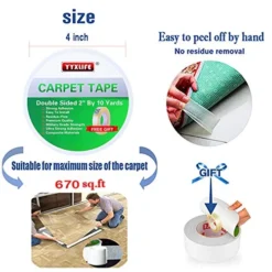 Yyxlife Double Sided Carpet Tape For Area Rugs Carpet Adhesive Rug Gripper Removable Multi-purpose Rug Tape Cloth For Hardwood Floors,outdoor Rugs,carpets.heavy Duty Sticky Tape,2inch X 10 Yards,white -Ryobi Ceramic Shop 3f5ae3ee 1320 40cb 903b 1308dbcde1f4.f0782dc3381b927881d640c3c3e51791 1800x1800