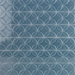 Bond Tile Sheffield Deco Blue 4 In. X 24 In. Polished Ceramic Wall Tile (8 Pieces 5.16 Sq. Ft. / Box)