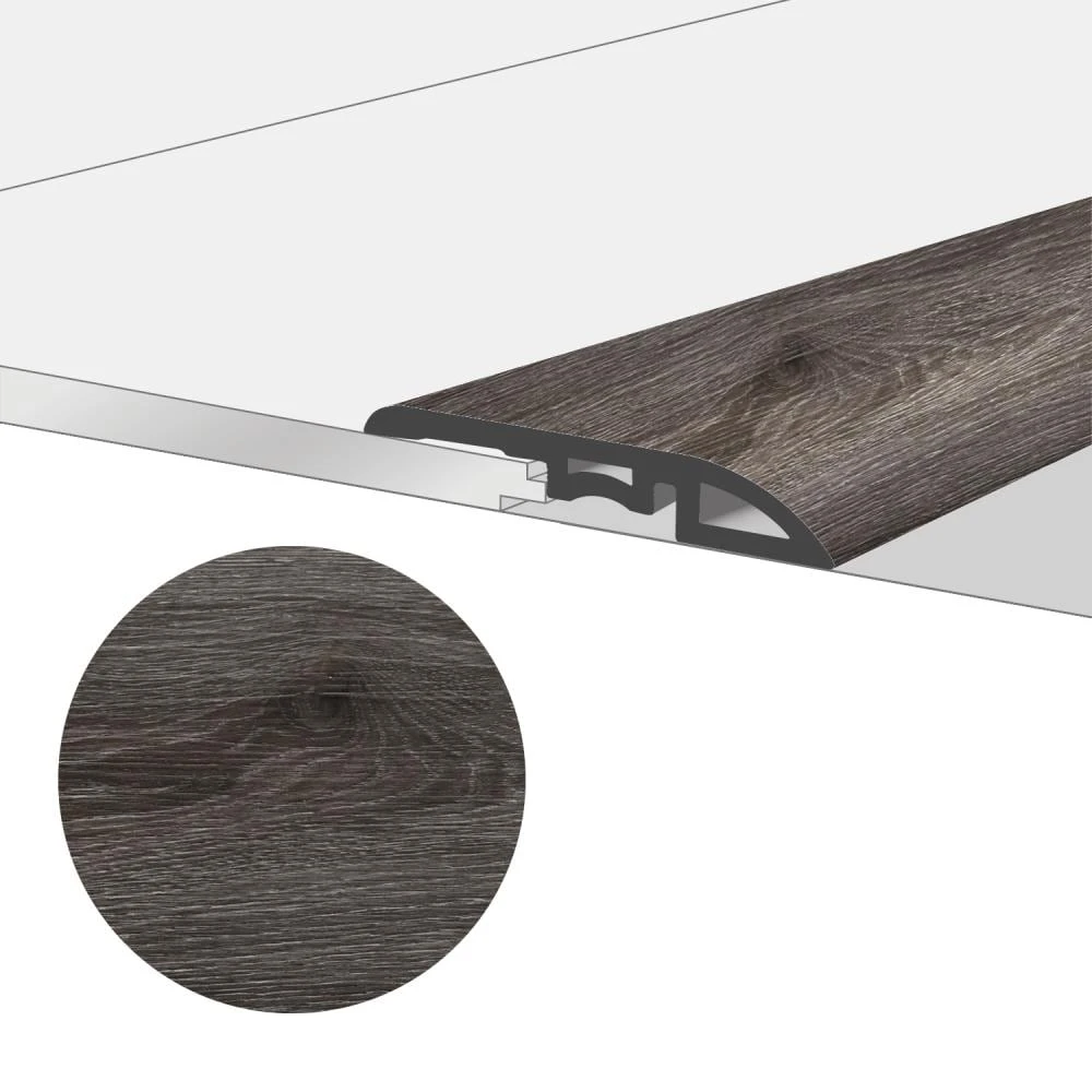 Lucida USA Storm Black 1.75-in X 48-in Vinyl Floor Reducer 1 Lucida USA Storm Black 1.75-in X 48-in Vinyl Floor Reducer