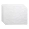 Fasade Ripple Matte White Backsplash Panel 15 Sq Ft Kit