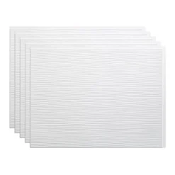Fasade Ripple Matte White Backsplash Panel 15 Sq Ft Kit