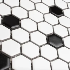 Merola Tile Metro Hex Matte White With Black Dot 10-1/4"x11-7/8" X 6mm Porcelain Mosaic Tile (8.65 Sq. Ft. / Case) -Ryobi Ceramic Shop 4cc79cc0d1283d1ccd5b7f32cce29b82 a75f8a2e 0559 4d43 8d59 f7d82fd0d817 1800x1800
