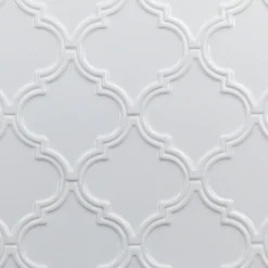 Bond Tile Roma White 6.25 In. X 7.25 In. Ceramic Arabesque Wall Tile (30 Pieces 4.84 Sq. Ft. / Box)