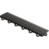 Swisstrax 2.75 In. X 12 In. Jet Black Looped Polypropylene Ramp Edging For Diamondtrax Home Modular Flooring (10-Pack)