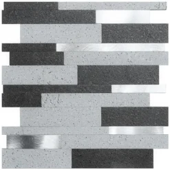 Bond Tile Easy Luxe Metalway Gray 11.81 In. X 11.81 In. SPC Peel And Stick Tile (0.96 Sq. Ft. / Sheet) -Ryobi Ceramic Shop 6c281736 7fa3 4746 abda 55b1cb8e62db.76c78103e520663eeb0f5b9b00fcf3e3 1800x1800