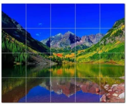 Lake Ceramic Tile Mural Kitchen Backsplash Bathroom Shower, 400717-L54