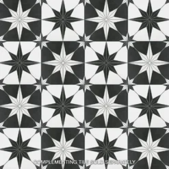 Merola Tile Stella Nero Encaustic 9-3/4 In. X 9-3/4 In. Porcelain Floor And Wall Tile (11.11 Sq. Ft. / Case) -Ryobi Ceramic Shop 70d16b013b4ac9d2d698f1afc98fdc12 1800x1800