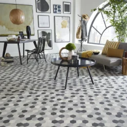 Mohawk 6-ft W Cut-to-Length Starry Night Tile Decorative Low-Gloss Finish Sheet Vinyl