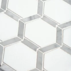 Jeff Lewis Norton White 11.75 In. X 11.375 In. X 9 Mm Hexagon Polished Marble Wall And Floor Mosaic Tile -Ryobi Ceramic Shop 853e15eb7bbd00b86a6f6735aa13021a 1800x1800