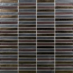 Bond Tile Glory Midnight 11.81 In. X 11.81 In. Ceramic And Glass Wall Mosaic (0.97 Sq. Ft.)