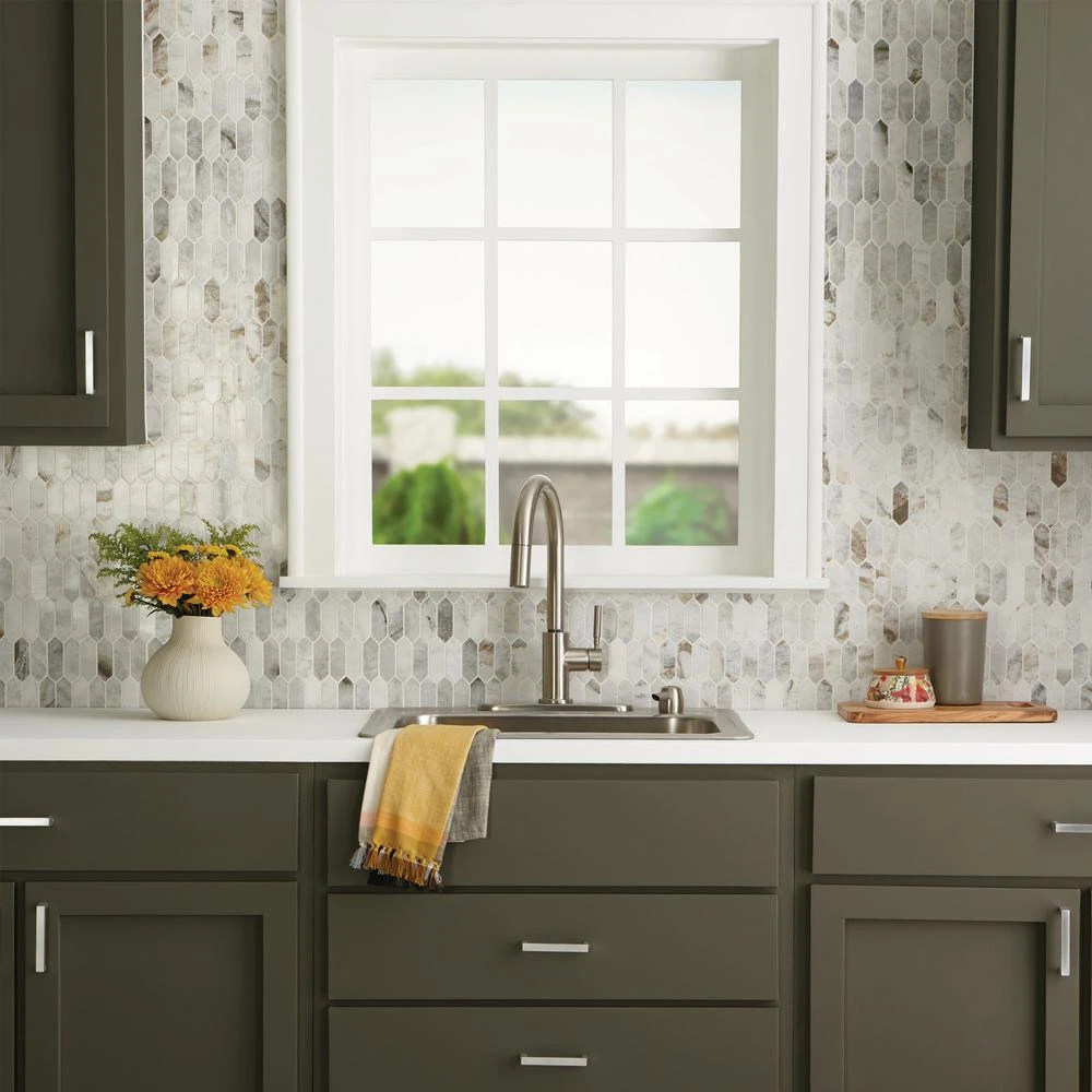 Daltile Restore Coastal Polished 11 In. X 11 In. X 8mm Marble Mosaic Floor And Wall Tile (0.9 Sq. Ft./ Piece) 2 Daltile Restore Coastal Polished 11 In. X 11 In. X 8mm Marble Mosaic Floor And Wall Tile (0.9 Sq. Ft./ Piece) - Image 2