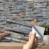 CUH Self-Adhesive Vinyl Flooring Tiles Waterproof Peel And Stick Tiles Wall Stickers For Home Decor,Gray Wood Grain