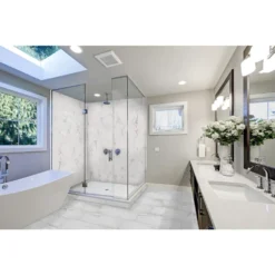 Florida Tile Home Collection Michelangelo Calacatta Rectified 12 In. X 24 In. Porcelain Floor And Wall Tile (13.3 Sq. Ft. /case) -Ryobi Ceramic Shop 97935208e4813876cb70d0cbe9da28c5 1800x1800