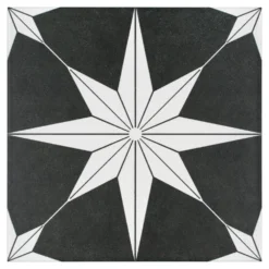 Merola Tile Stella Nero Encaustic 9-3/4 In. X 9-3/4 In. Porcelain Floor And Wall Tile (11.11 Sq. Ft. / Case) -Ryobi Ceramic Shop a00c81a20f2f3c713fb1392140504369 1800x1800