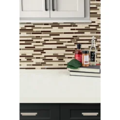 MSI Amalfi Cafe Interlocking 12 In. X 12 In. X 6 Mm Glass And Porcelain Mesh-Mounted Mosaic Tile (15 Sq. Ft./case) -Ryobi Ceramic Shop ac5b6e4ab480adfe256d8188f20155d7 1800x1800