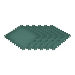 Norsk Dark Green 24 In. X 24 In. EVA Foam Non-Toxic Solid Color Interlocking Tile (24-Tile)
