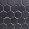 Magen Leveled-Hex Dark Gray Matte Ceramic Hexagon Tile