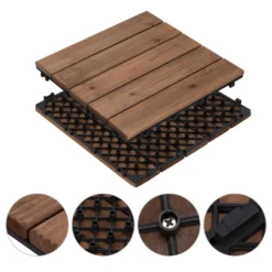 Easyfashion 12x12" Deck Tiles Patio Pavers Wood Flooring Tiles Indoor Outdoor 27pcs -Ryobi Ceramic Shop b88288bc 3baf 4b77 a11b c69de1069a88.b761b5c2c045af7a3133ac3335abd652 1800x1800
