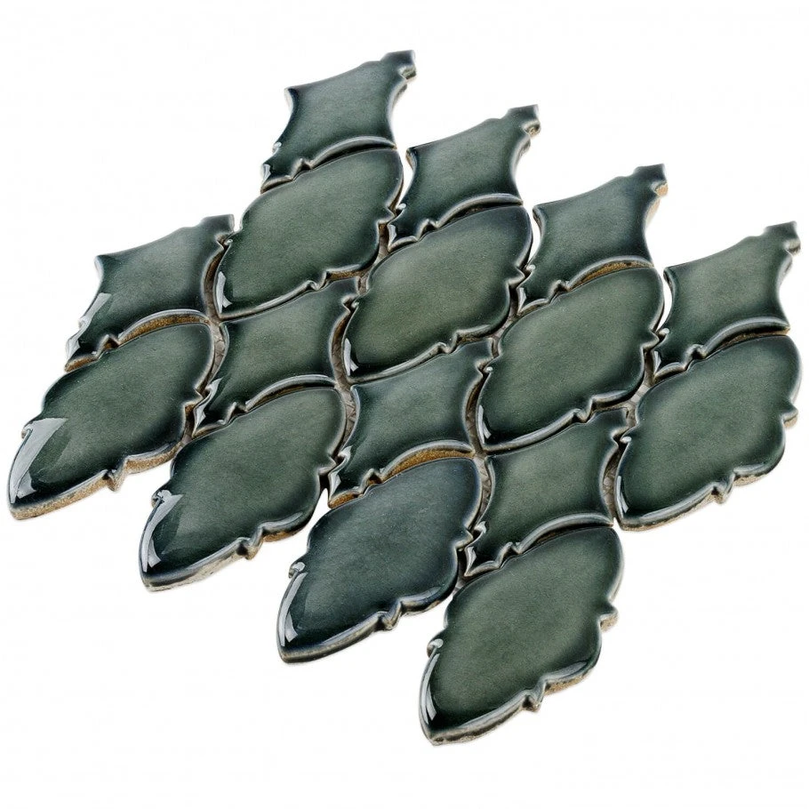 Divine Valor Deep Emerald 9 In. X 12 In. Glazed Ceramic Mosaic Tile (0.60 Sq. Ft.) 5 Divine Valor Deep Emerald 9 In. X 12 In. Glazed Ceramic Mosaic Tile (0.60 Sq. Ft.) - Image 5