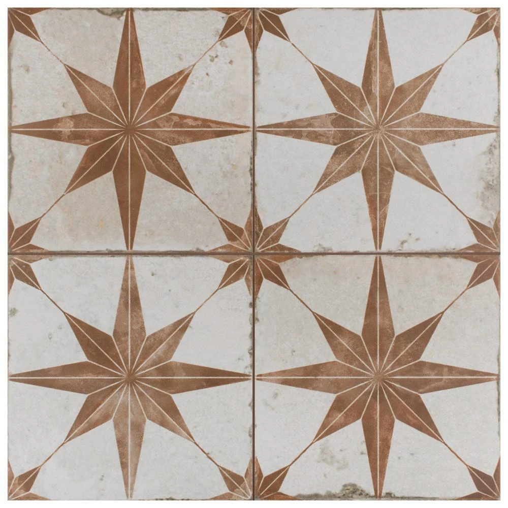 Merola Tile Kings Star Blue 17-5/8"x17-5/8" Ceramic F/W Tile 18 Merola Tile Kings Star Blue 17-5/8"x17-5/8" Ceramic F/W Tile - Image 18
