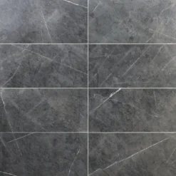 Bond Tile Elegant Amani Gray 12 In. X 24 In. Matte Marble Look Porcelain Floor And Wall Tile (6 Pieces 11.62 Sq. Ft. / Case)