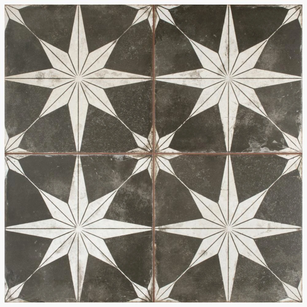 Merola Tile Kings Star Blue 17-5/8"x17-5/8" Ceramic F/W Tile 19 Merola Tile Kings Star Blue 17-5/8"x17-5/8" Ceramic F/W Tile - Image 19