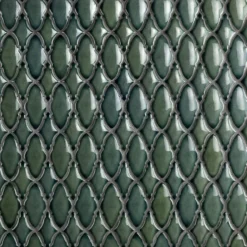 Divine Valor Deep Emerald 9 In. X 12 In. Glazed Ceramic Mosaic Tile (0.60 Sq. Ft.)