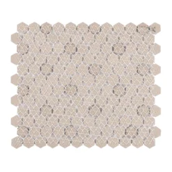 Merola Tile Metro Hex Matte White With Black Dot 10-1/4"x11-7/8" X 6mm Porcelain Mosaic Tile (8.65 Sq. Ft. / Case) -Ryobi Ceramic Shop ddcf02eb10f65a0e169e943c97fb74df 0924bb23 7733 4695 b9dd 49e334e6a7ba 1800x1800