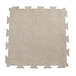 Rubber-Cal Terra-Flex 1/4 In. X 24 In. X 24 In. Light Tan Interlocking Flooring (10-Pack, 40 Sq. Ft.)