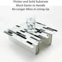 Crystiles Black, Deep Grey And Brushed Silver 12 In. X 12 In. Peel And Stick Vinyl Wall Tile Backsplash, "Pro" Series Thicker Version (4-Pack) -Ryobi Ceramic Shop e6d0a4f4 199f 4fd9 9220 639751dd360c 1.b6915832e91322038421c19269f52caf 1800x1800