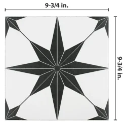 Merola Tile Stella Nero Encaustic 9-3/4 In. X 9-3/4 In. Porcelain Floor And Wall Tile (11.11 Sq. Ft. / Case) -Ryobi Ceramic Shop e99b4376b01109c216e80fa888efceb1 93eae8be 54b4 43ac b845 f1a5b312e3c2 1800x1800