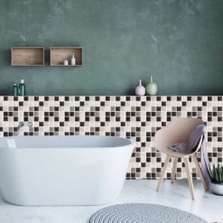 10/20 Pieces Backsplash Tile For Kitchen Mosaic Square Peel And Stick Tile, 3.94x3.94" -Ryobi Ceramic Shop ea04a341 a9da 415c b82b 76e0209571c1.9242180b01b924b6a0e0ec035dccb89c 1800x1800