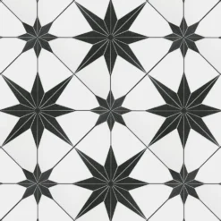 Merola Tile Stella Nero Encaustic 9-3/4 In. X 9-3/4 In. Porcelain Floor And Wall Tile (11.11 Sq. Ft. / Case) -Ryobi Ceramic Shop ee358eb93d945431fbddf6a007b86b49 1800x1800