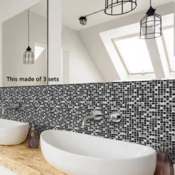 Goory 10Pcs Mosaic Pattern Waterproof Wall Tile Stickers Peel And Stick Tile Kitchen Backsplash Wallpaper Sticker 15x15cm/20x20cm -Ryobi Ceramic Shop fcaa1fc3 64ba 4528 b3d9 3eb260a05e36 1.a3afcf6d198d786837193a79658a0c81 749763f7 cf4e 41c3 97f6 2cb5f636f26e 1800x1800